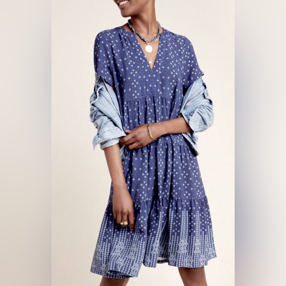 Maeve Blue Patterned Dress